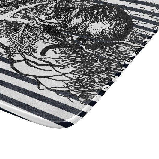 Alice im Wunderland Katze Alice in Wonderland Cat Schneidebrett (Ecke)