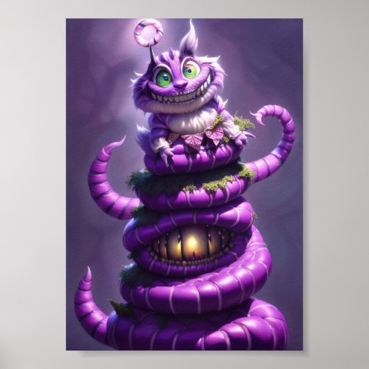 Alice im Wunderland Katzenposter Poster (Vorne)