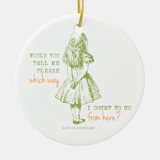 Alice im Wunderland Keramik Ornament (Vorne)
