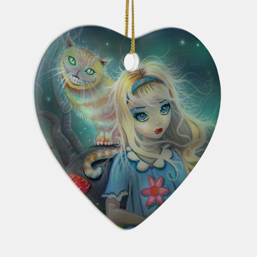 Alice im Wunderland Keramik Ornament (Rechts)