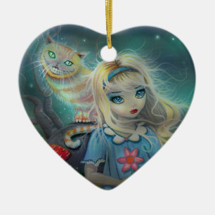 Alice im Wunderland Keramik Ornament