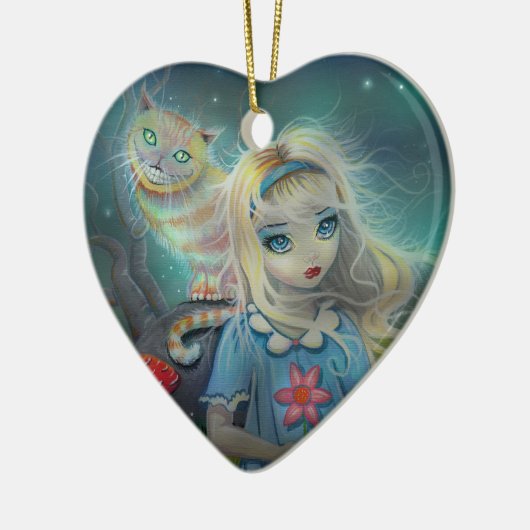 Alice im Wunderland Keramik Ornament (Links)
