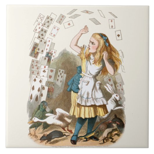 Alice im Wunderland Keramik Tile Fliese (Vorderseite)
