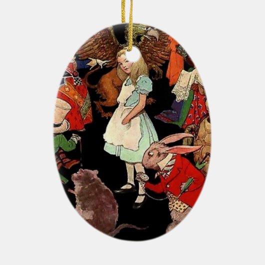 Alice im Wunderland Keramikornament (Hinten)
