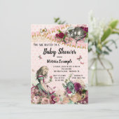 Alice im Wunderland Kinderdusche Einladungen (Stehend Vorderseite)