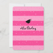 Alice im Wunderland Kinderdusche Einladungen | Ros (Rückseite)