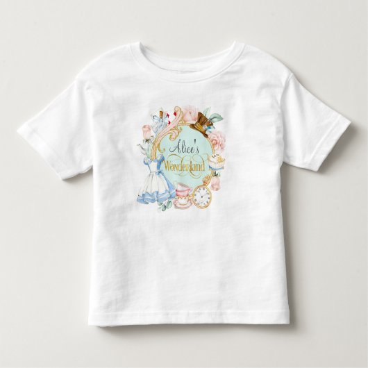 Alice im Wunderland Kindergeburt T - Shirt (Vorderseite)