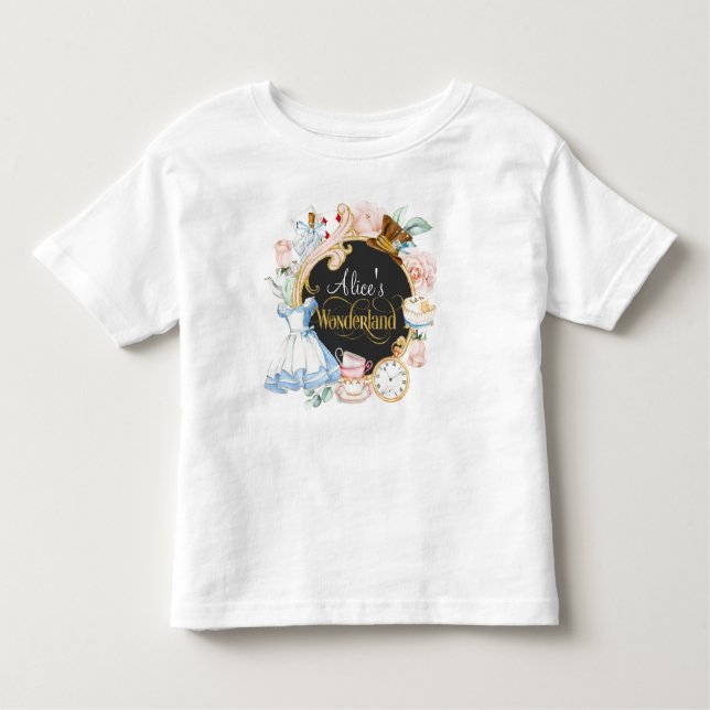 Alice im Wunderland Kindergeburt T - Shirt (Vorderseite)