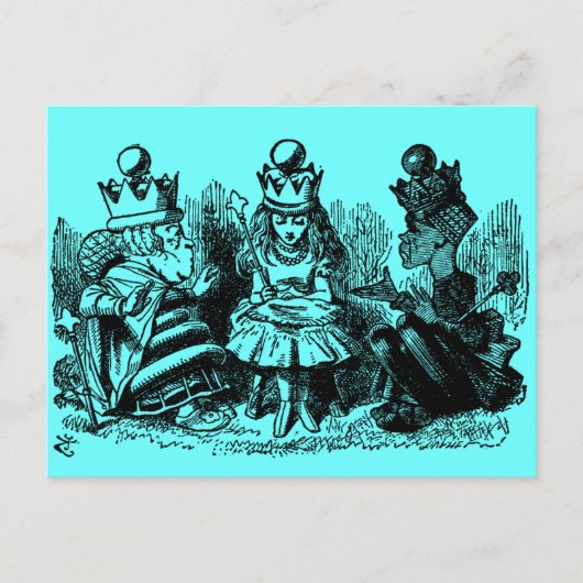 Alice im Wunderland King & Queen Postkarte (Vorderseite)