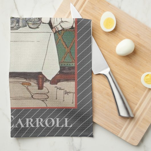 Alice im Wunderland, KLASSIKER LEWIS CARROLL  Geschirrtuch (Viertel Falte)