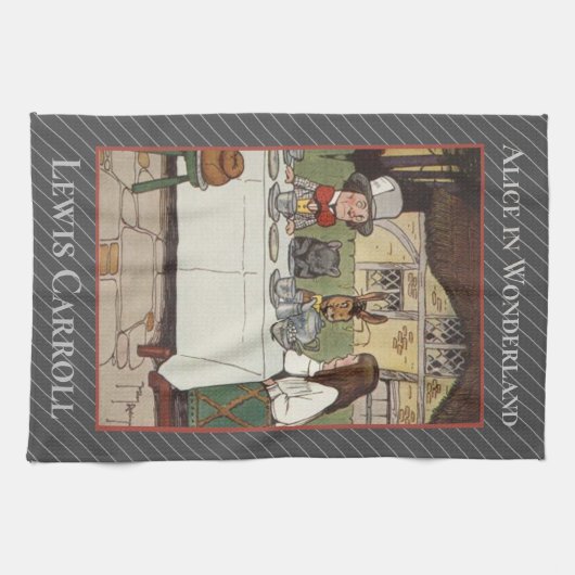 Alice im Wunderland, KLASSIKER LEWIS CARROLL  Geschirrtuch (Horizontal)