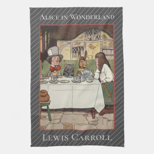 Alice im Wunderland, KLASSIKER LEWIS CARROLL  Geschirrtuch (Vertikal)