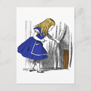 Alice im Wunderland - Kleine Tür Postkarte