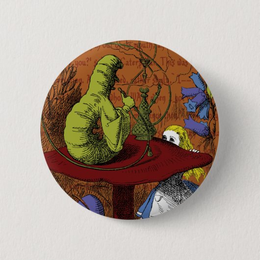 Alice im Wunderland Knopf Button (Vorderseite)