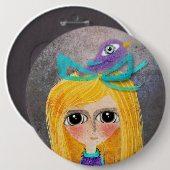 Alice im Wunderland Knopf Button (Vorne & Hinten)