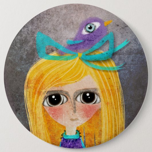Alice im Wunderland Knopf Button (Vorderseite)
