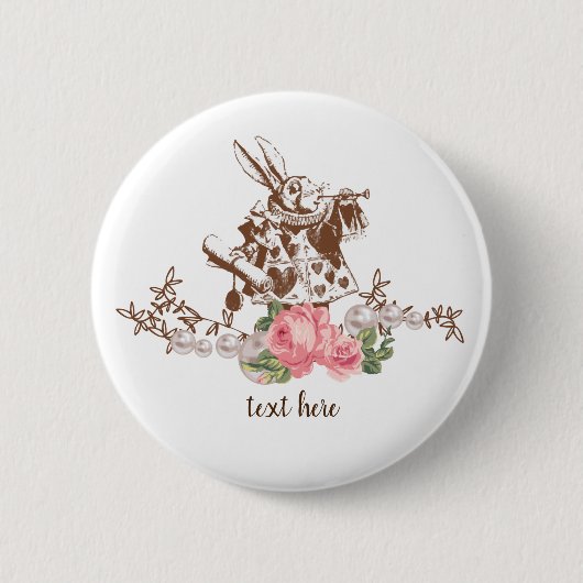 Alice im Wunderland Knopf Button (Vorderseite)