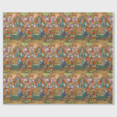 Alice im Wunderland - König und Königin des Herzen Geschenkpapier (Flach)