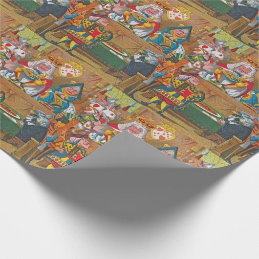Alice im Wunderland - König und Königin des Herzen Geschenkpapier (Ecke)