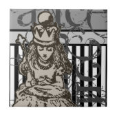 Alice im Wunderland-Königinalice Grunge Fliese (Vorderseite)
