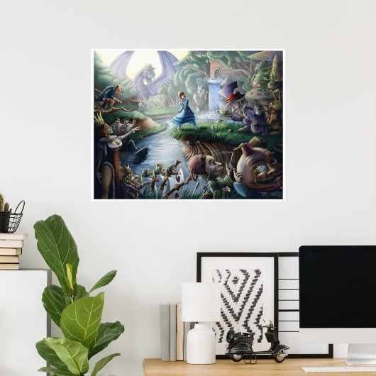 Alice im Wunderland: Kontrolliertes Chaos Poster (Heimbüro)