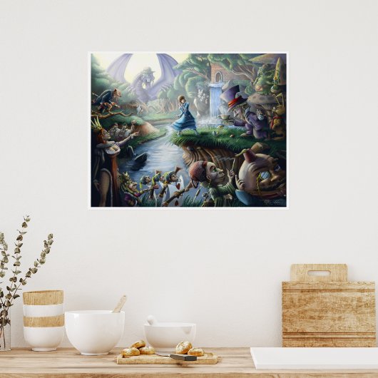 Alice im Wunderland: Kontrolliertes Chaos Poster (Küche)