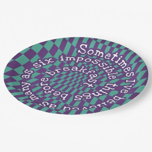 Alice im Wunderland-Kostenvoranschlag - Teller in  (Schrägansicht)