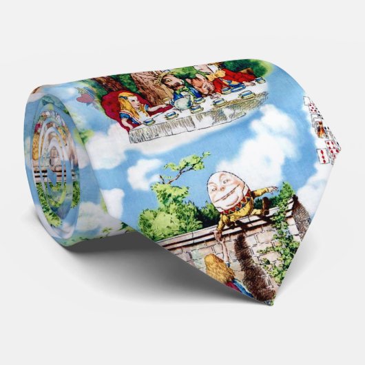 Alice im Wunderland-Krawatte Krawatte (Gerollt)