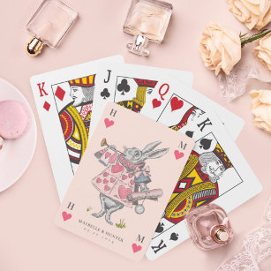 Alice im Wunderland Kronennave des Herzens Monogra Spielkarten