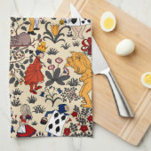 Alice im Wunderland Küchentuch (Viertel Falte)