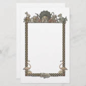 Alice im Wunderland-Kunst-Briefpapier, David Briefpapier (Vorne/Hinten)