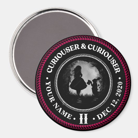 Alice im Wunderland, Kuriouser, Sobriety Medallion Magnet (Vorderseite/Rückseite)