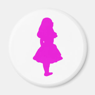 Alice im Wunderland LachsFuschia Rosa Magnet