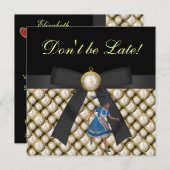 Alice im Wunderland-lädt wütendes Einladung (Vorne/Hinten)