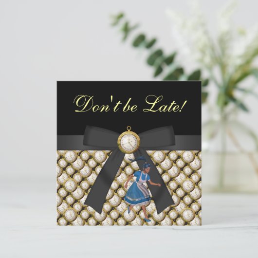 Alice im Wunderland-lädt wütendes Einladung (Stehend Vorderseite)