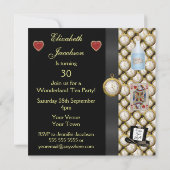 Alice im Wunderland-lädt wütendes Einladung (Rückseite)