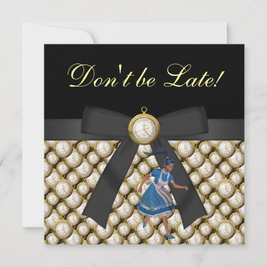 Alice im Wunderland-lädt wütendes Einladung (Vorderseite)