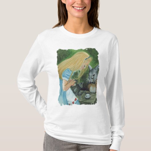 Alice im Wunderland-langer Hülsen-T - Shirt (Vorderseite)