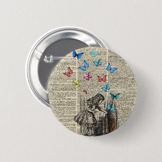 Alice im Wunderland - Lass des Abenteuers Button (Vorne & Hinten)