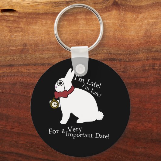 Alice im Wunderland Late Rabbit Schlüsselanhänger (Vorderseite)