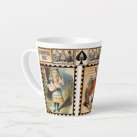 Alice im Wunderland Latte Tasse (Linke Ecke)