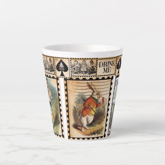 Alice im Wunderland Latte Tasse (Vorderseite)