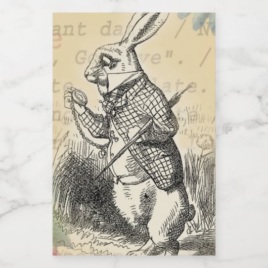 Alice im Wunderland Lebensmitteletikett (Einzelnes Label)