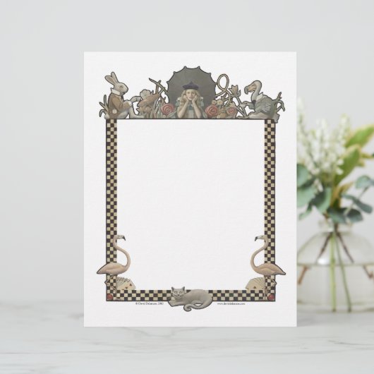 Alice im Wunderland-leerer Briefkopf durch (Stehend Vorderseite)