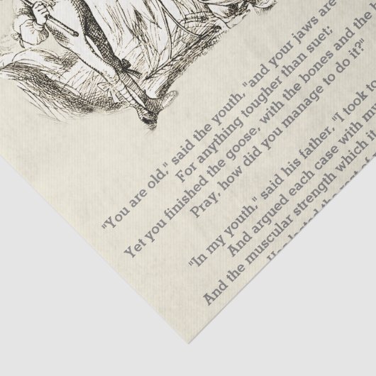 Alice im Wunderland Lewis Carroll Geem Vater Will Seidenpapier (Detail)