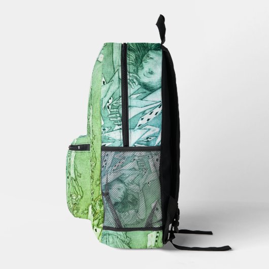Alice im Wunderland Lewis Carroll Rackham Bedruckter Rucksack (Rechts)