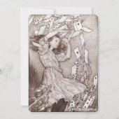 Alice im Wunderland Lewis Carroll Rackham Einladung (Vorderseite)