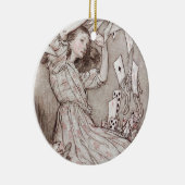 Alice im Wunderland Lewis Carroll Rackham Keramik Ornament (Rechts)