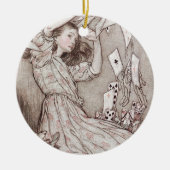 Alice im Wunderland Lewis Carroll Rackham Keramik Ornament (Vorne)