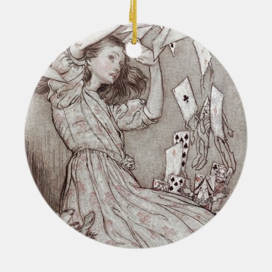 Alice im Wunderland Lewis Carroll Rackham Keramik Ornament (Hinten)